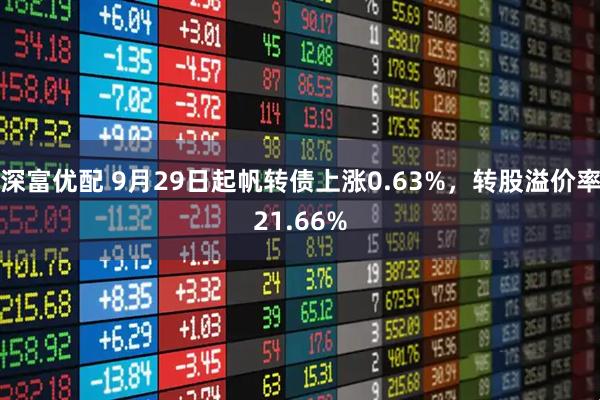 深富优配 9月29日起帆转债上涨0.63%，转股溢价率21.66%